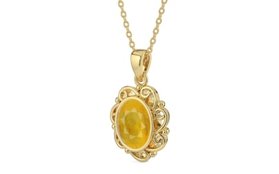Ashtadhatu Thailand Yellow Sapphire Pendant Fine Quality (P5)