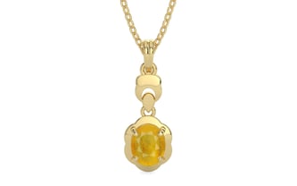 Ashtadhatu Thailand Yellow Sapphire Pendant Fine Quality (P6)