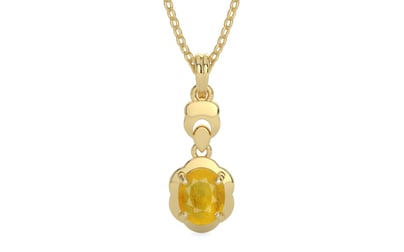 Ashtadhatu Thailand Yellow Sapphire Pendant Fine Quality (P6)