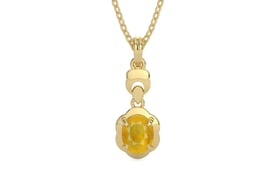 Ashtadhatu Thailand Yellow Sapphire Pendant Fine Quality (P6)