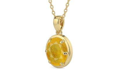 Ashtadhatu Thailand Yellow Sapphire Pendant Fine Quality (P8)