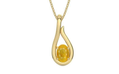 Ashtadhatu Thailand Yellow Sapphire Pendant Fine Quality (P9)