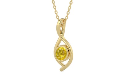 Ashtadhatu Thailand Yellow Sapphire Pendant Limited Quality (P1)