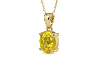 Ashtadhatu Thailand Yellow Sapphire Pendant Limited Quality (P10)