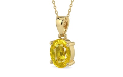 Ashtadhatu Thailand Yellow Sapphire Pendant Limited Quality (P10)