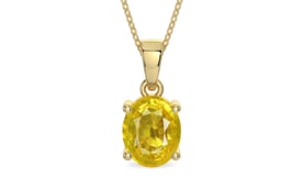Ashtadhatu Thailand Yellow Sapphire Pendant Limited Quality (P10)