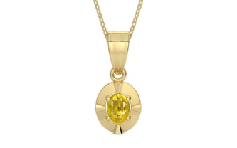 Ashtadhatu Thailand Yellow Sapphire Pendant Limited Quality (P11)