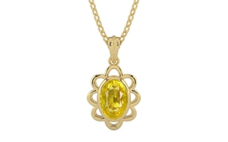 Ashtadhatu Thailand Yellow Sapphire Pendant Limited Quality (P3)