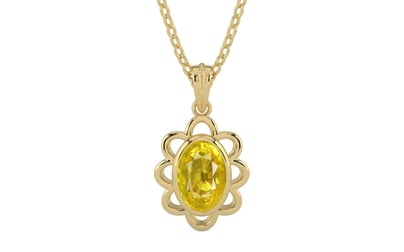 Ashtadhatu Thailand Yellow Sapphire Pendant Limited Quality (P3)