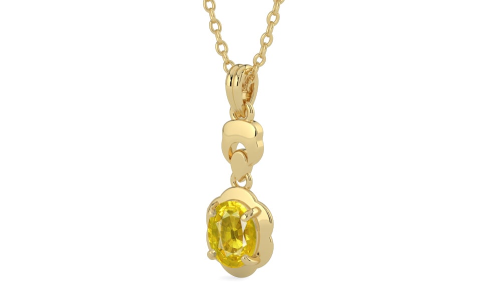 Ashtadhatu Thailand Yellow Sapphire Pendant Limited Quality (P6)