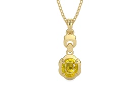 Ashtadhatu Thailand Yellow Sapphire Pendant Limited Quality (P6)