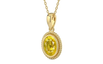 Ashtadhatu Thailand Yellow Sapphire Pendant Limited Quality (P7)