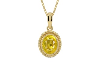 Ashtadhatu Thailand Yellow Sapphire Pendant Limited Quality (P7)