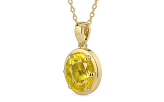 Ashtadhatu Thailand Yellow Sapphire Pendant Limited Quality (P8)