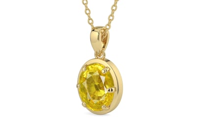 Ashtadhatu Thailand Yellow Sapphire Pendant Limited Quality (P8)
