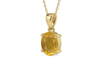 Ashtadhatu Thailand Yellow Sapphire Pendant Prime Quality (P10)
