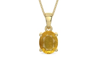 Ashtadhatu Thailand Yellow Sapphire Pendant Prime Quality (P10)