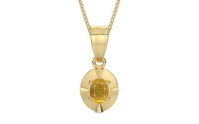 Ashtadhatu Thailand Yellow Sapphire Pendant Prime Quality (P11)