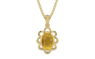Ashtadhatu Thailand Yellow Sapphire Pendant Prime Quality (P3)