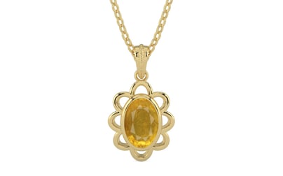 Ashtadhatu Thailand Yellow Sapphire Pendant Prime Quality (P3)
