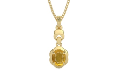 Ashtadhatu Thailand Yellow Sapphire Pendant Prime Quality (P6)