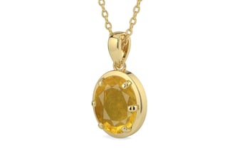 Ashtadhatu Thailand Yellow Sapphire Pendant Prime Quality (P8)