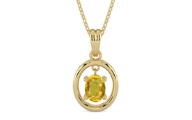 Ashtadhatu Thailand Yellow Sapphire Pendant Rare Quality (P2)