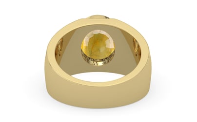 Ashtadhatu Thailand Yellow Sapphire Ring Fine Quality (R1)