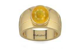 Ashtadhatu Thailand Yellow Sapphire Ring Fine Quality (R1)