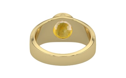 Ashtadhatu Thailand Yellow Sapphire Ring Fine Quality (R10)