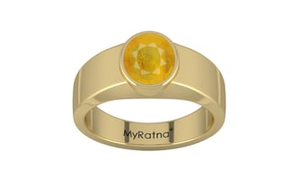 Ashtadhatu Thailand Yellow Sapphire Ring Fine Quality (R10)