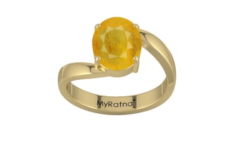 Ashtadhatu Thailand Yellow Sapphire Ring Fine Quality (R2)