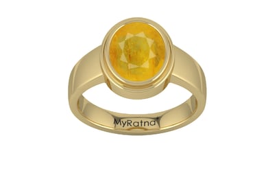 Ashtadhatu Thailand Yellow Sapphire Ring Fine Quality (R3)