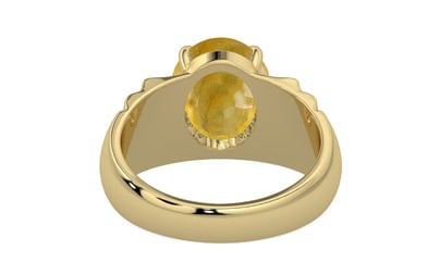 Ashtadhatu Thailand Yellow Sapphire Ring Fine Quality (R4)