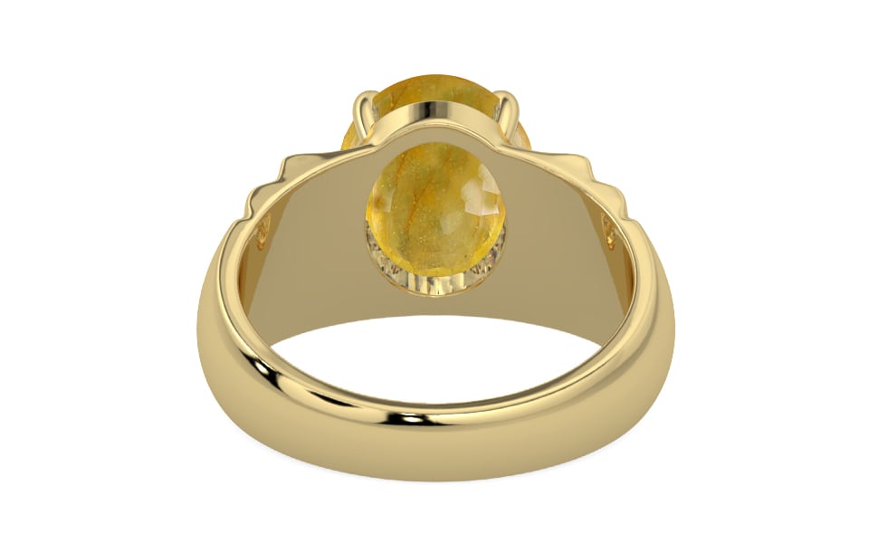 Ashtadhatu Thailand Yellow Sapphire Ring Fine Quality (R4)