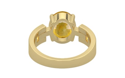 Ashtadhatu Thailand Yellow Sapphire Ring Fine Quality (R8)