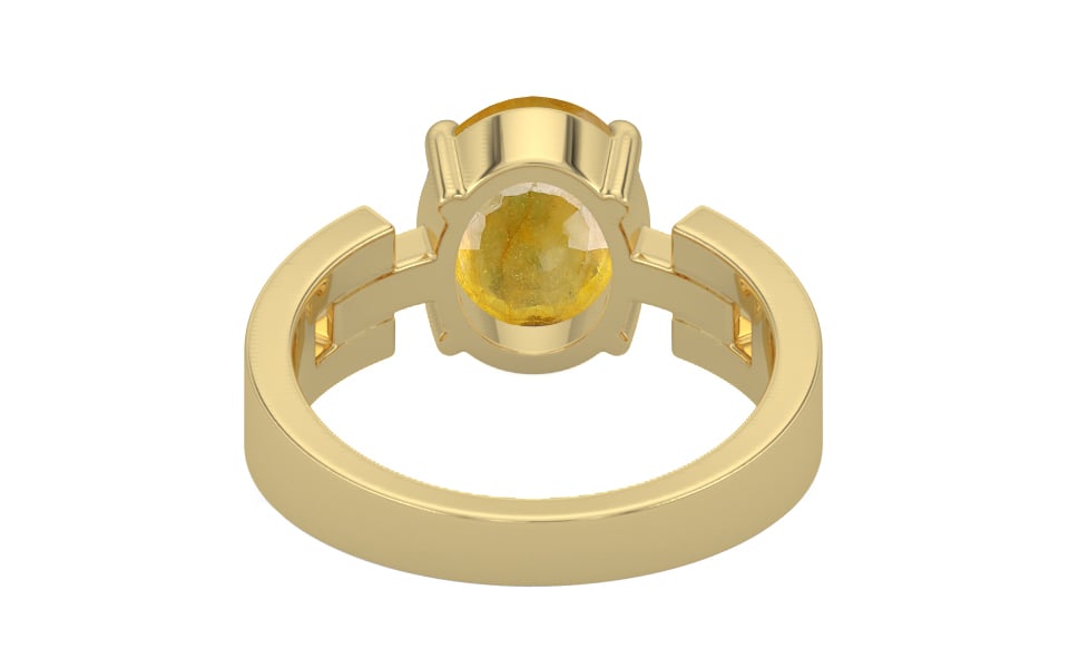 Ashtadhatu Thailand Yellow Sapphire Ring Fine Quality (R8)