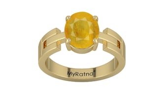 Ashtadhatu Thailand Yellow Sapphire Ring Fine Quality (R8)