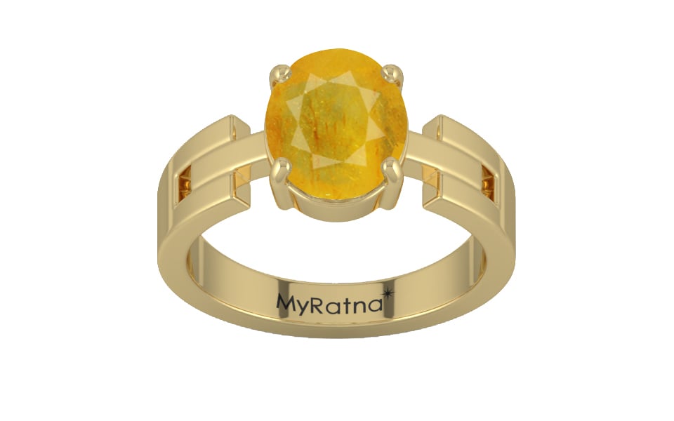 Ashtadhatu Thailand Yellow Sapphire Ring Fine Quality (R8)