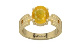 Ashtadhatu Thailand Yellow Sapphire Ring Fine Quality (R8)