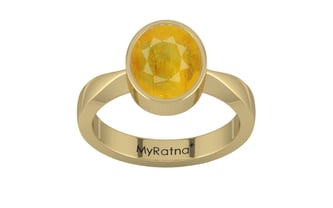 Ashtadhatu Thailand Yellow Sapphire Ring Fine Quality (R9)