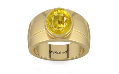 Ashtadhatu Thailand Yellow Sapphire Ring Limited Quality (R1)
