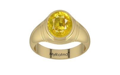 Ashtadhatu Thailand Yellow Sapphire Ring Limited Quality (R7)