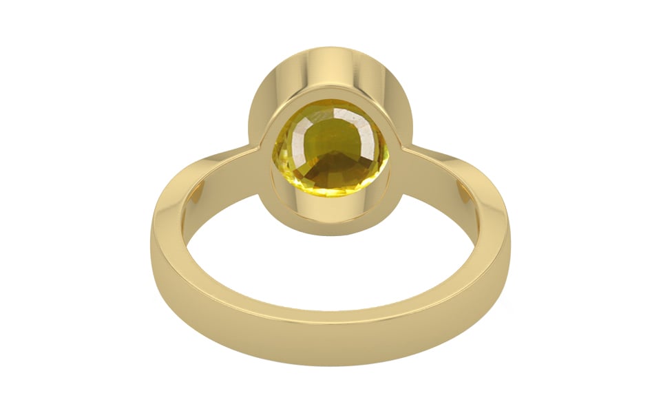 Ashtadhatu Thailand Yellow Sapphire Ring Limited Quality (R9)