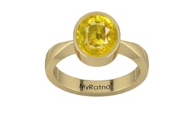 Ashtadhatu Thailand Yellow Sapphire Ring Limited Quality (R9)