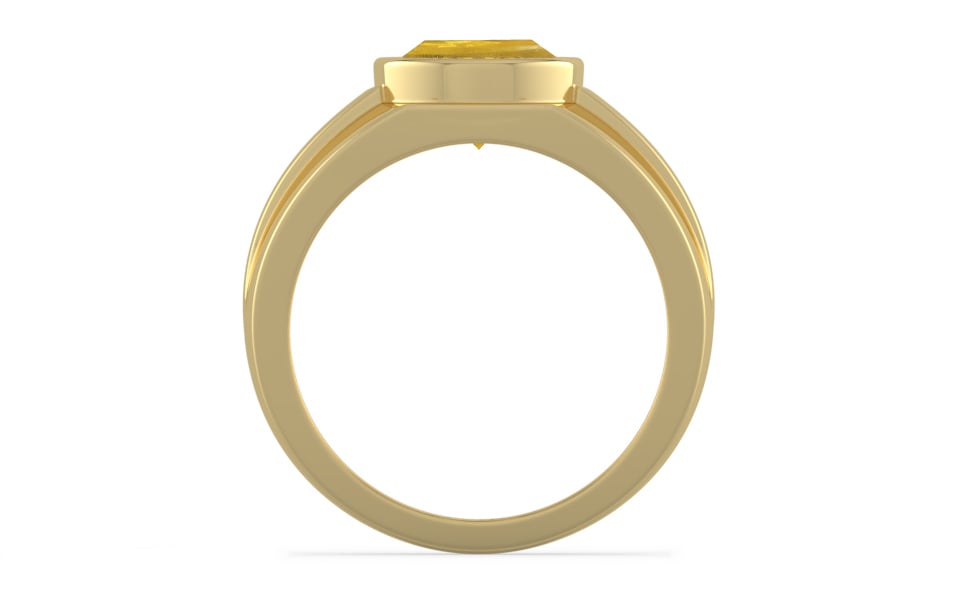 Ashtadhatu Thailand Yellow Sapphire Ring Prime Quality (R1)