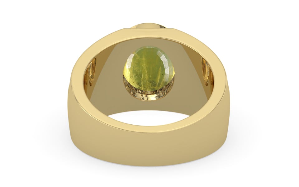 Ashtadhatu Thailand Yellow Sapphire Ring Prime Quality (R1)