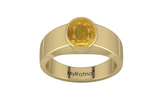 Ashtadhatu Thailand Yellow Sapphire Ring Prime Quality (R10)