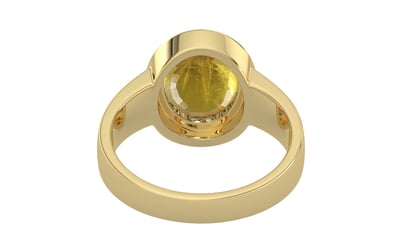 Ashtadhatu Thailand Yellow Sapphire Ring Prime Quality (R3)