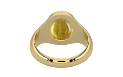 Ashtadhatu Thailand Yellow Sapphire Ring Prime Quality (R7)